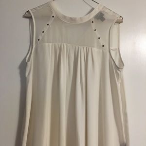 Worn Once! Off white high neck blouse